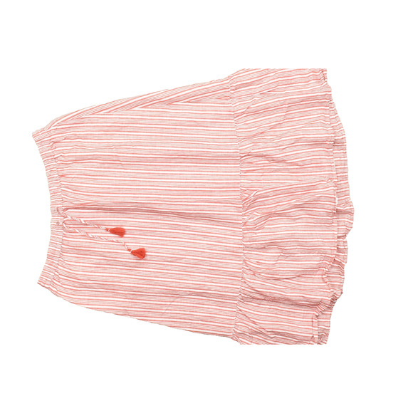 Talbots Plus Size 2X Red & White Striped Ruffle Skirt Pull-On W/ Tie - Picture 1 of 8
